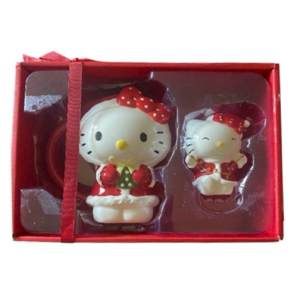 HELLO KITTY HOLIDAY MUG AND FIGURINE/ORNAMENT BY BLUE SKY